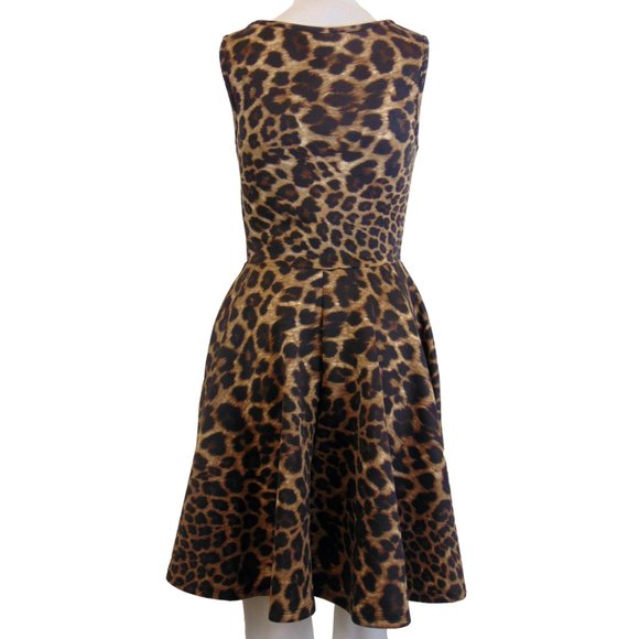 NEW Animal Print Sleeveless Summer Dress Size XS - Picture 2 of 3